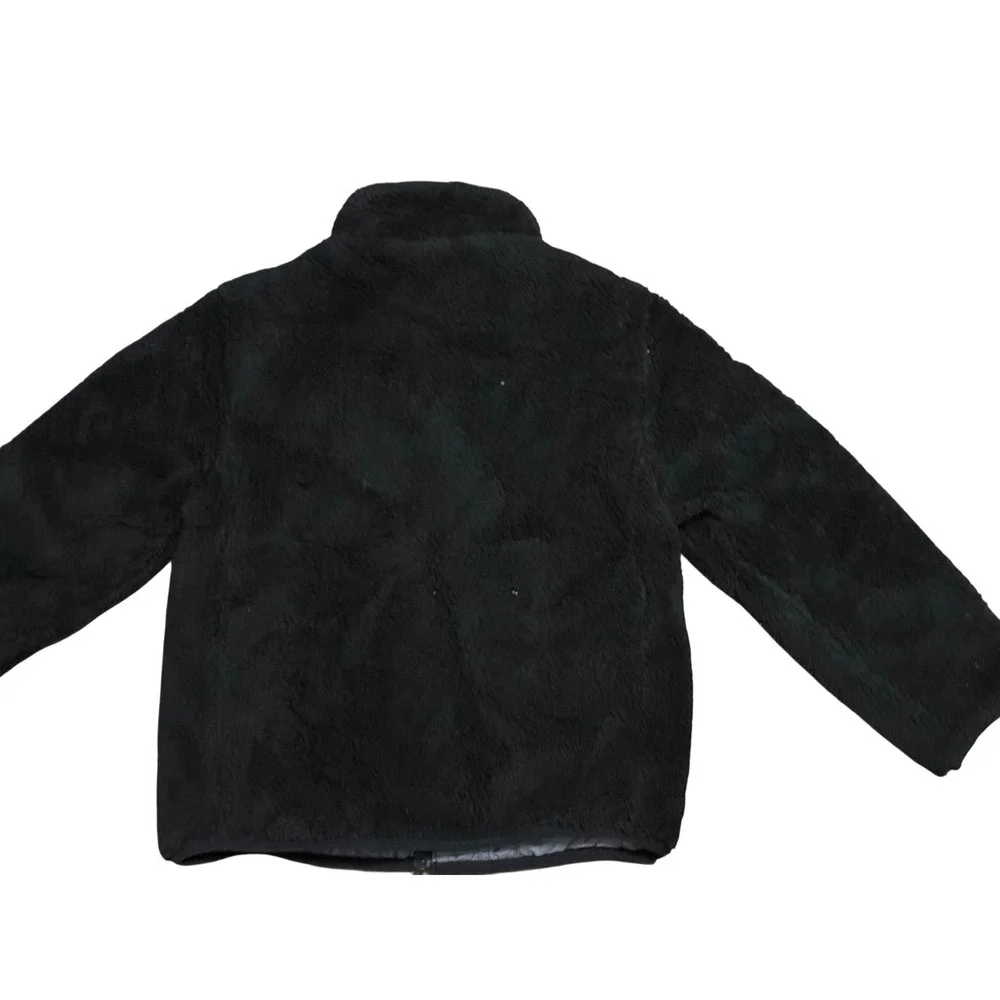 Member's Mark Boys Reversible Jacket Black Grey Faux Fur Quilted Size M 8 NEW